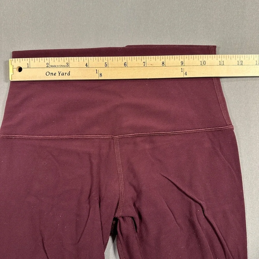 Lululemon Leggings Womens 4 Red High Rise Ankle Yoga Athletic Stretch Run Gym